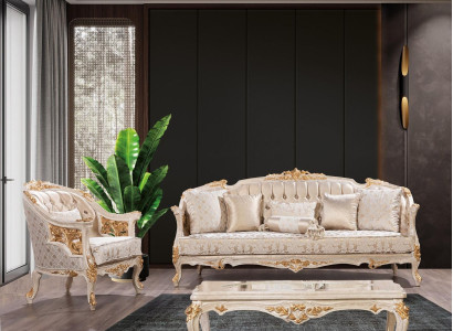 Luxury Chesterfield Sofa set 3+1 Seater Classic Sofa Baroque Upholstery Seat